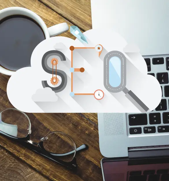 seo written on cloud graphic